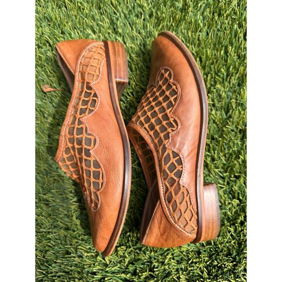 Anthropologie Kelsi Dagger Brooklyn Arlo Mesh Tan Loafer size 5.5 - Picture 5 of 13